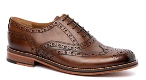 Chapman & Moore Oxford Brogue Leather Men's Mahogany Shoes