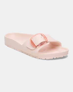Madrid Big Buckle Sandals in Peach