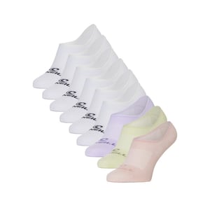 O'Neill Dames footies sokken no show 9-pack wit/blossom thistle reed