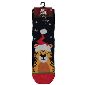 Apollo 2-pack foute dames kerstsokken panter