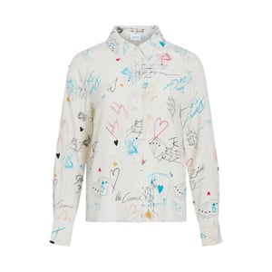 Vila Videbbie ace ls shirtc35 ecru dessin