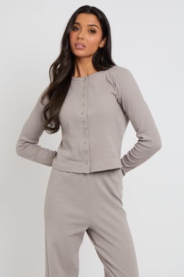 Long Sleeved Button Front Top