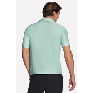 Skechers GO DRI All Day Geprinte Polyester Groene Polo Shirt voor Heren