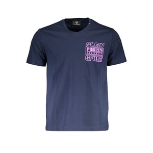 Plein Sport Blauwe Katoenen T-shirt voor Mannen