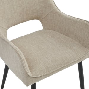 Multifurn 2x eetkamerstoel ray stof beige