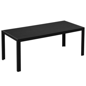 4goodz Tuintafel 6 persoons kunststof houtlook tafelblad -