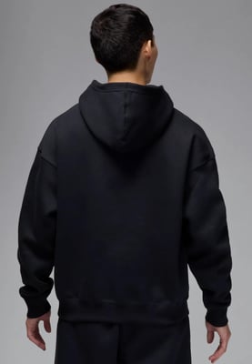 Nike Jordan Brooklyn Fleece Mens Oversized Pullover Hoodie in Black