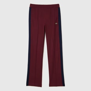 Women's Lacoste Open Hem Woven Joggers in Red