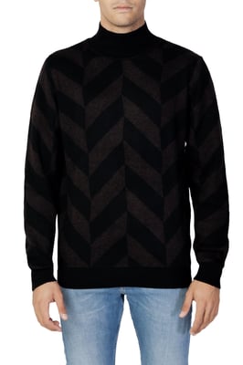 Chevron Mock Neck-tröja