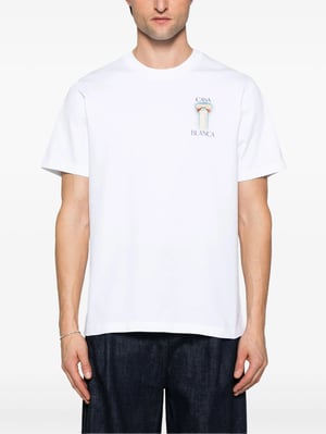 La Columne Printed T-Shirt in White