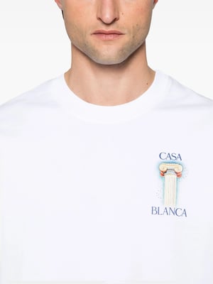 La Columne Printed T-Shirt in White