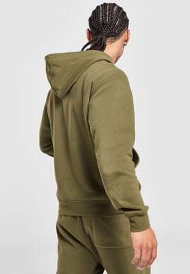 Nike Mens Essential Fleece Air Stretch Overhead Hoodie in Olive Green