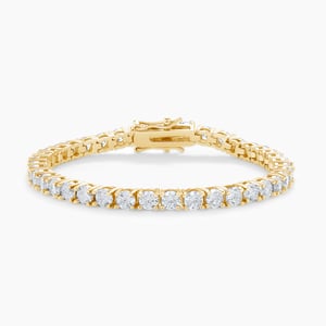 4mm 18k Yellow Gold Plated Designer Tennis Bracelet