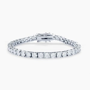 4mm Rhodium Plated Silver Designer Tennis Bracelet