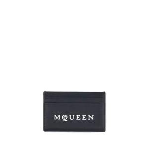 Alexander McQueen Svart Kalfskinn Bos Taurus Plånbok