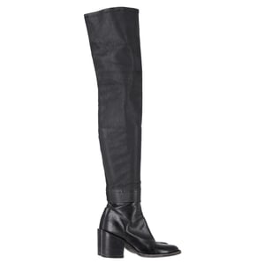 Ann Demeulemeeste Block-Heel Over-The-Knee Boots i svart läder