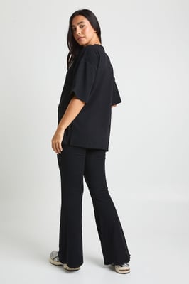 Maternity Split Side Oversized T Shirt And Flared Trouser