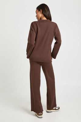 Maternity Collared Button Down Jumper And Straight Leg Trouser Co-Ord