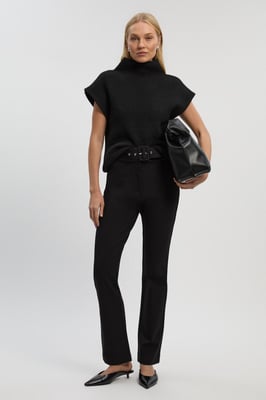 Ponte Buckle Belt Legging
