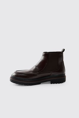 PU Apron Front Chelsea Boot