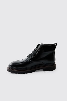 Washed PU Hiking Style Boot