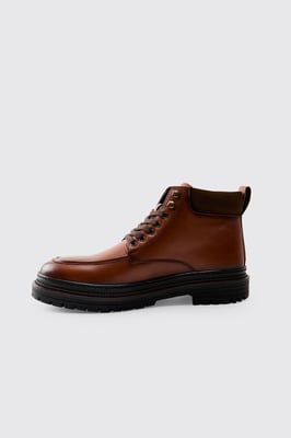 Washed PU Hiking Style Boot