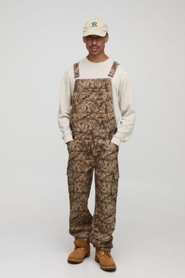 Forest Camo Cargo Pocket Relaxed Dungarees