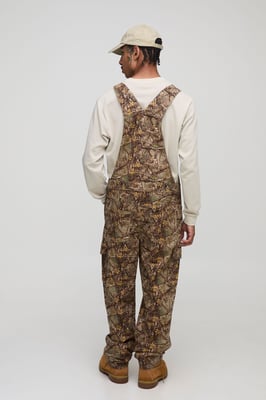 Forest Camo Cargo Pocket Relaxed Dungarees