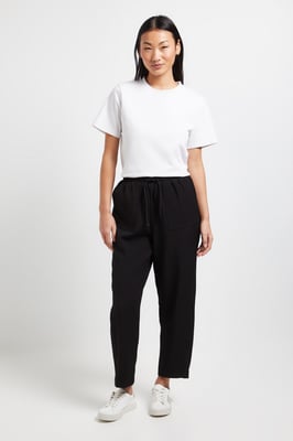 Petite Pull On Barrel Leg Trouser