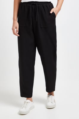 Petite Pull On Barrel Leg Trouser