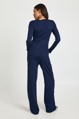 Maternity Soft Knit Button Cardigan & Wide Leg Trouser