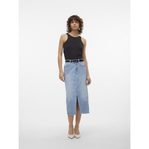Vero Moda vmveri hr calf denim skirt ga mix n 10295731 light blue denim
