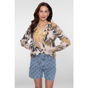 Geisha blouse 63226-20 560 olive/chambr