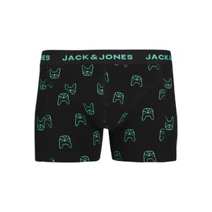 Jack & Jones Jongens boxershorts trunks jacdenim hond print 3-pack groen/donkerblauw