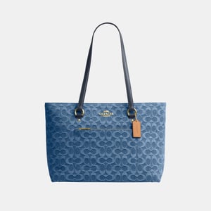 Station Tote Bag In Signature Denim