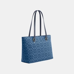 Station Tote Bag In Signature Denim