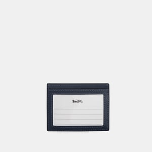 Slim Id Card Case In Regenerative Cotton With Quilting