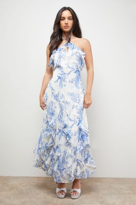 Halterneck Spaghetti Strap Maxi Dress
