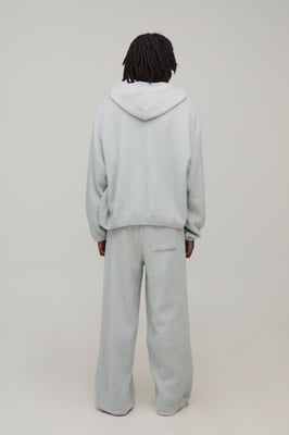 Oversized Boxy Hooded Boucle Knitted Tracksuit