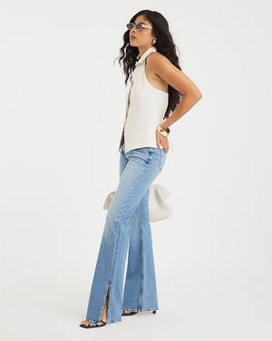 River Island Womens Flared Jeans Blue