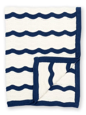 Kite Clothing Heirloom Knit Blanket Navy