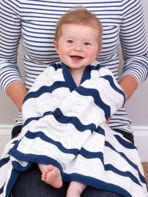 Kite Clothing Heirloom Knit Blanket Navy