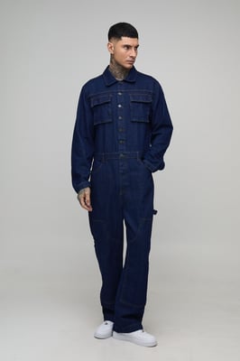 Tall Contrast Stitch Relaxed Fit Boilersuit