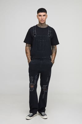 Tall Straight Leg Distressed Dungarees