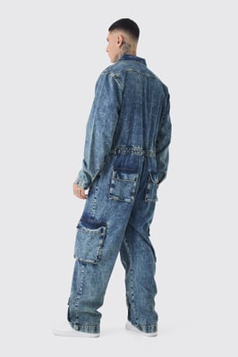 Tall Oversized Denim Boilersuit