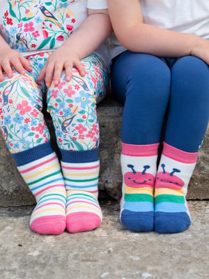 Kite Clothing Caterpillar Grippy Socks Pink