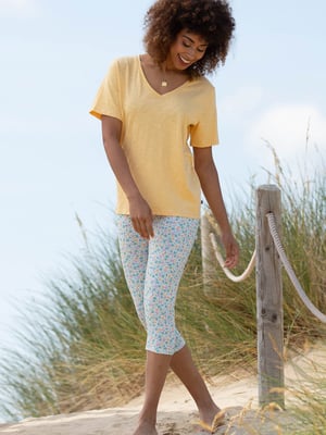 Kite Clothing Holt Cropped Jersey Leggings Meadow Ditsy Soft