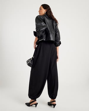 River Island Womens Trousers Black Balloon Leg