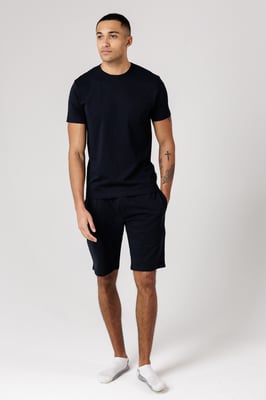 Navy Cotton T-Shirt And Shorts Co Ord Set
