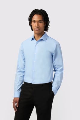Slim Fit Poplin Single Cuff Regular Collar Shirt